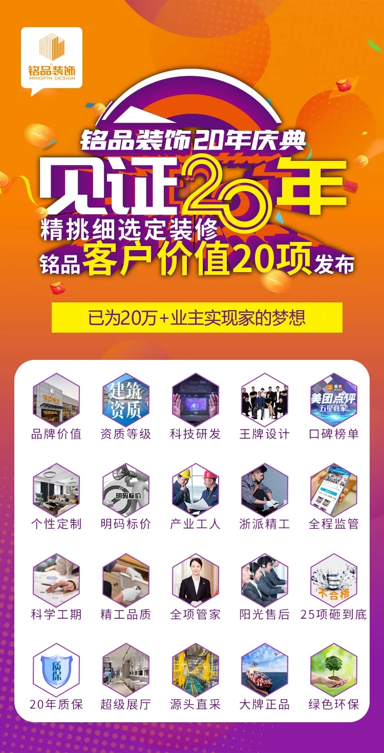 杭州裝修公司銘品裝飾20周年慶